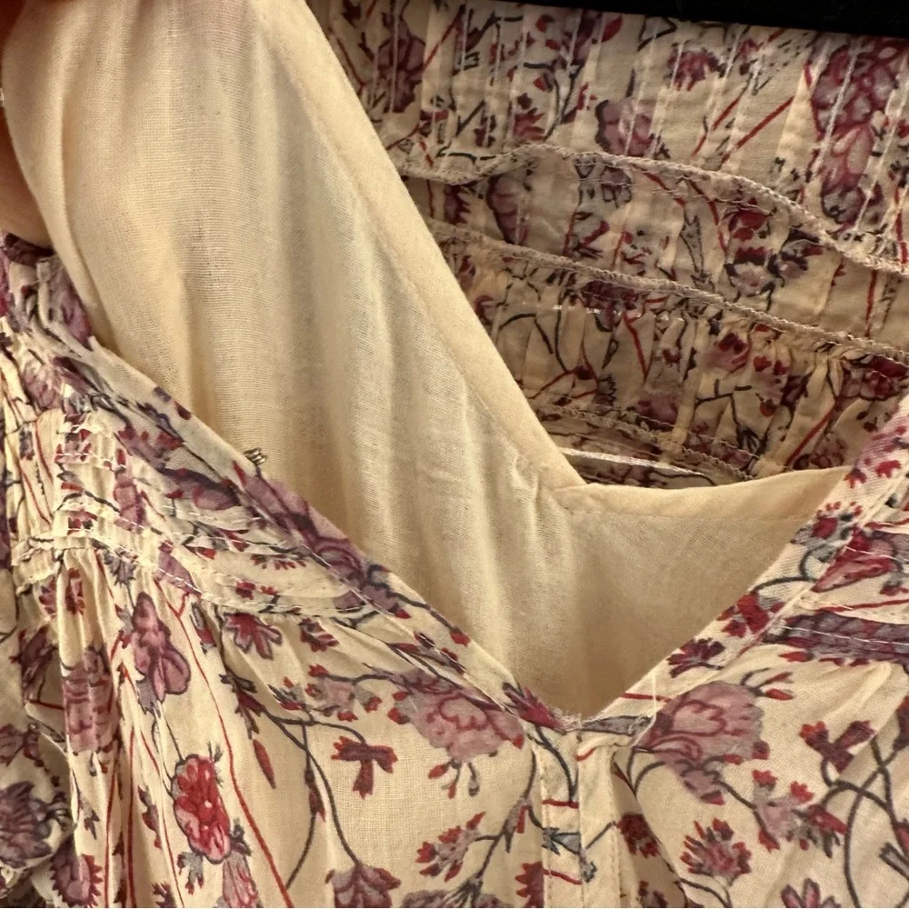 Isabel Marant Etoile Likoya Floral Maxi Dress in Ecru size 40 - Picture 10 of 11